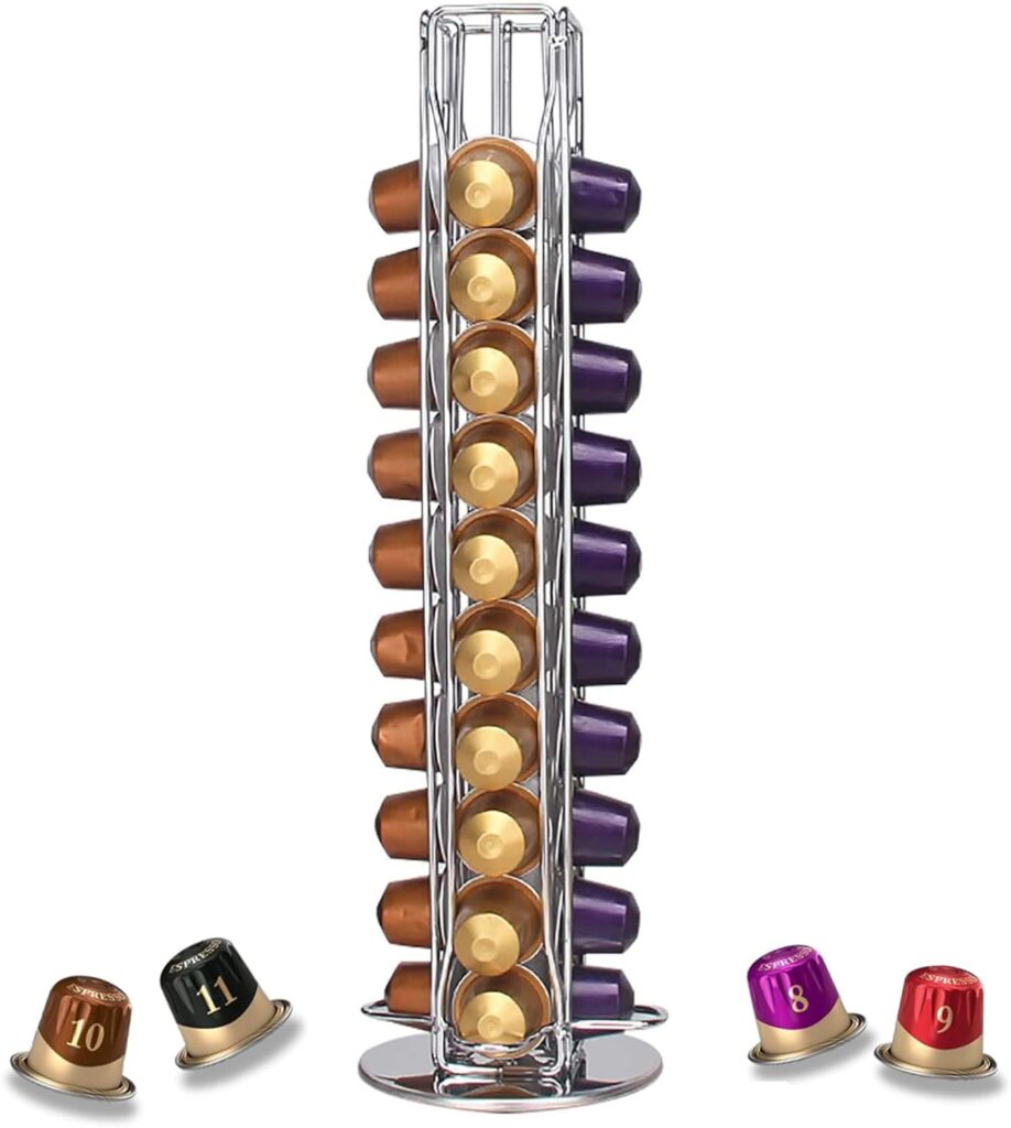 Rotating coffee pod holder organizer